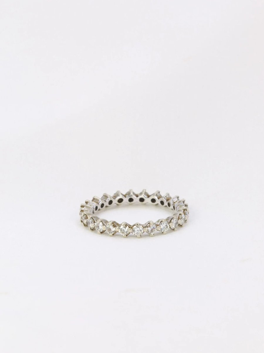 Alliance américaine en or blanc et diamants 1 ct - Castafiore