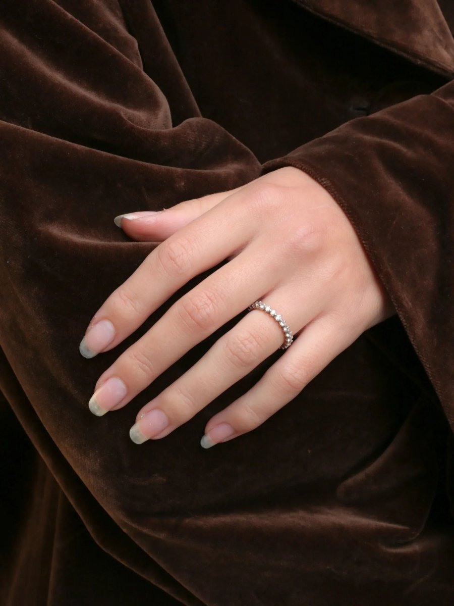 Alliance américaine en or blanc et diamants 1 ct - Castafiore