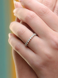 Alliance américaine en or blanc et diamants 1 ct - Castafiore