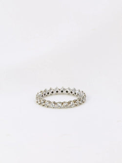 Alliance américaine en or blanc et diamants 1 ct - Castafiore