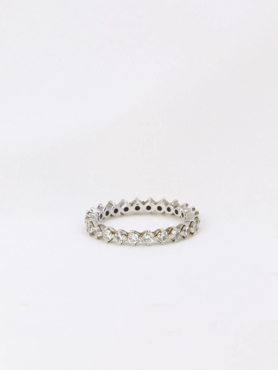 Alliance américaine en or blanc et diamants 1 ct - Castafiore