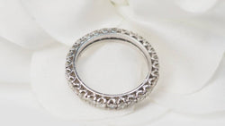 Alliance américaine en or blanc et diamants 1.12ct - Castafiore