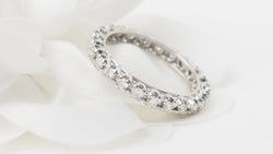 Alliance américaine en or blanc et diamants 1,20ct - Castafiore