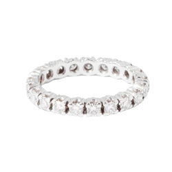 Alliance américaine en or gris et diamant - Castafiore