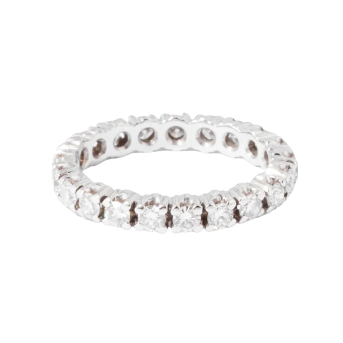 Alliance américaine en or gris et diamant - Castafiore