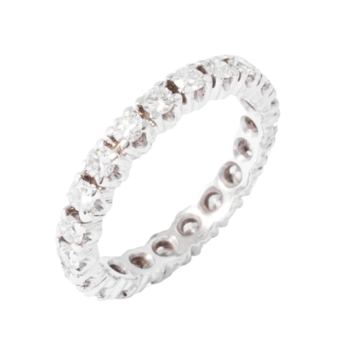 Alliance américaine en or gris et diamant - Castafiore