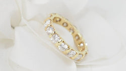 Alliance américaine en or jaune et diamants 2,40cts - Castafiore