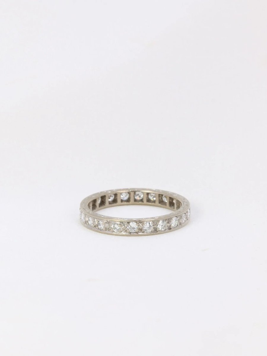 Alliance américaine en platine et diamants 0,55 ct - Castafiore