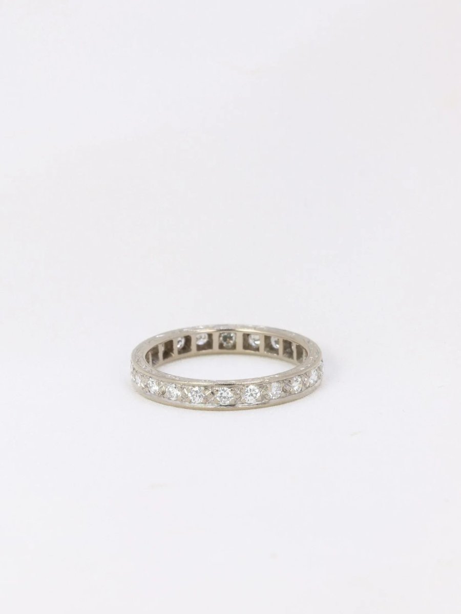 Alliance américaine en platine et diamants 0,55 ct - Castafiore