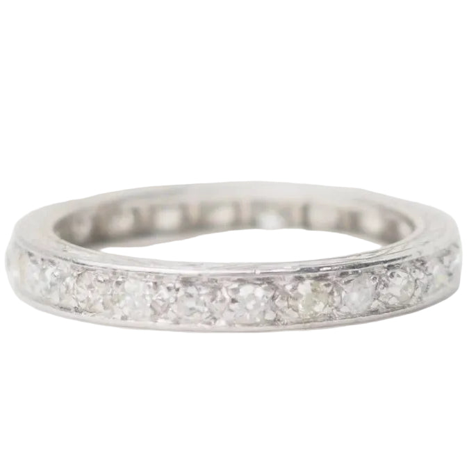 Alliance américaine en platine et diamants 0.80ct - Castafiore