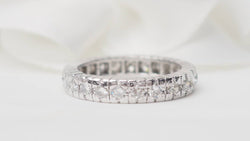 Alliance américaine en platine et diamants 0.92ct - Castafiore