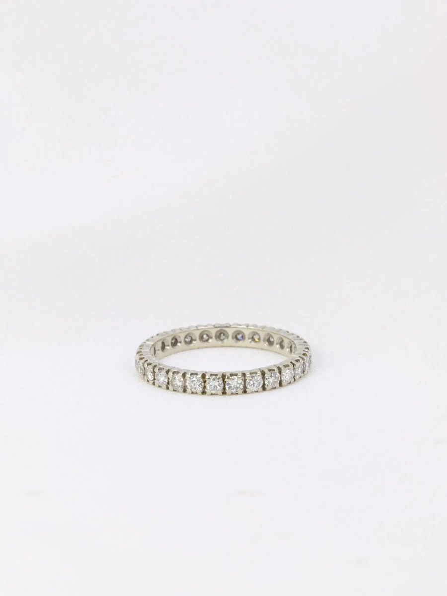 Alliance américaine or blanc diamants 1,35 ct - Castafiore