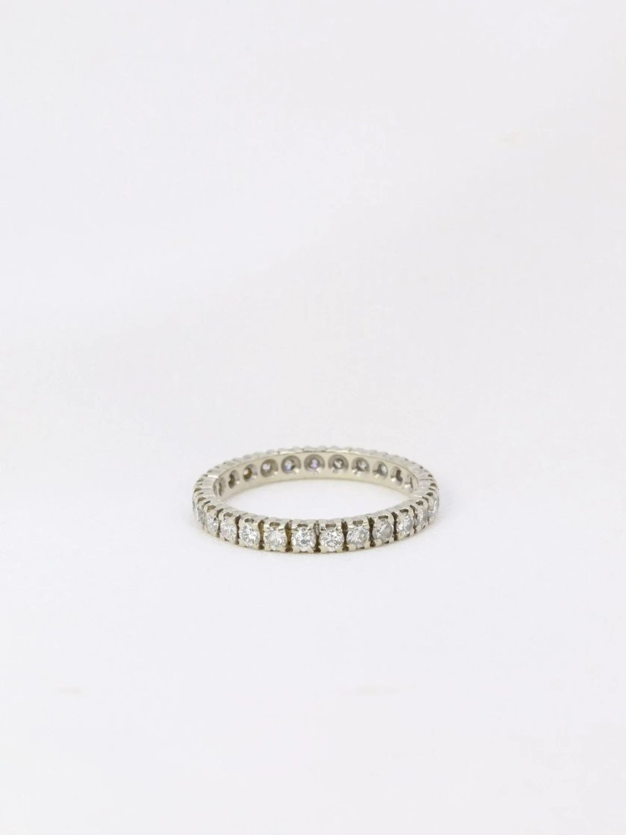 Alliance américaine or blanc diamants 1,35 ct - Castafiore