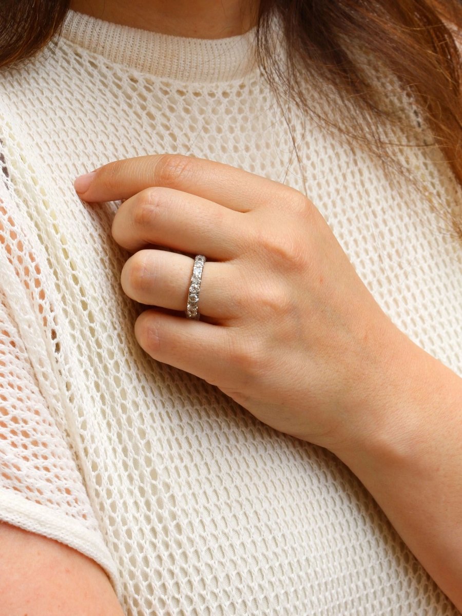 Alliance américaine vintage diamants taille ancienne 2.85 ct - Castafiore