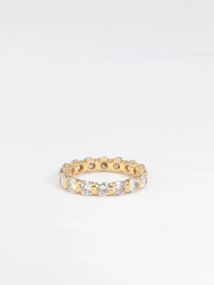 Alliance américaine vintage en or jaune et diamants - Castafiore