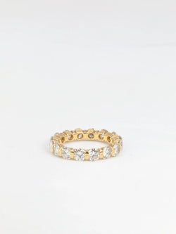 Alliance américaine vintage en or jaune et diamants - Castafiore