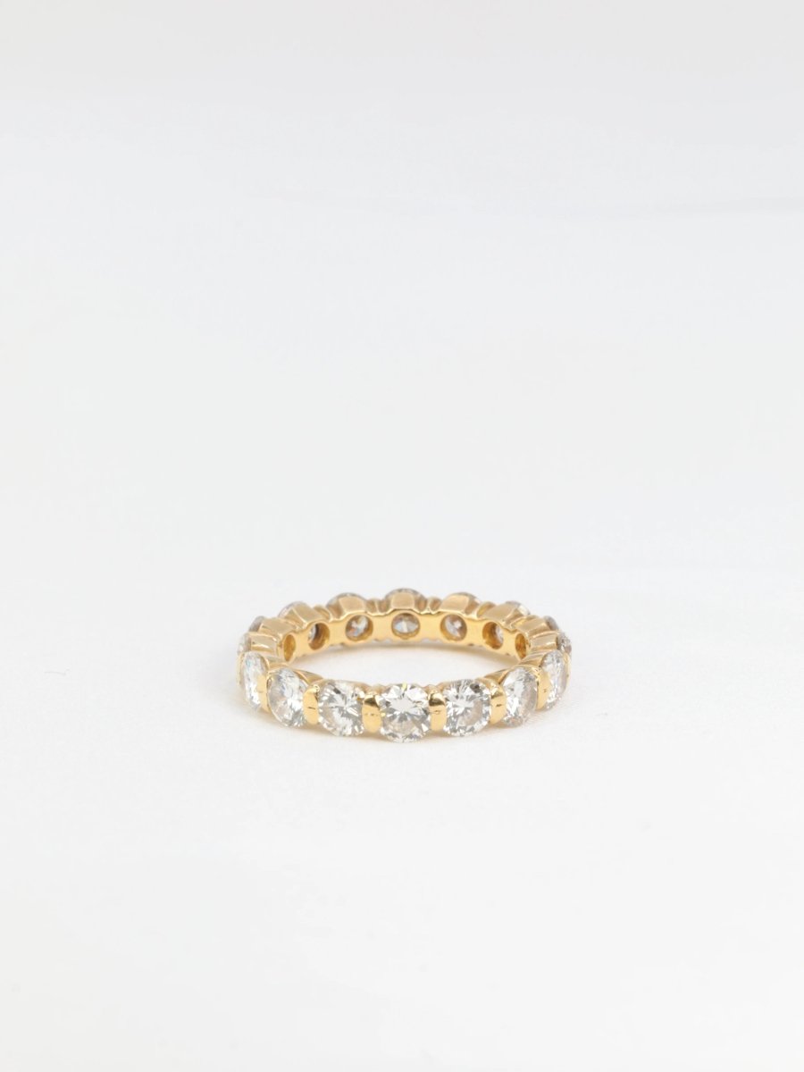 Alliance américaine vintage en or jaune et diamants - Castafiore