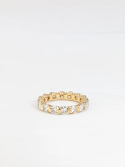 Alliance américaine vintage en or jaune et diamants - Castafiore