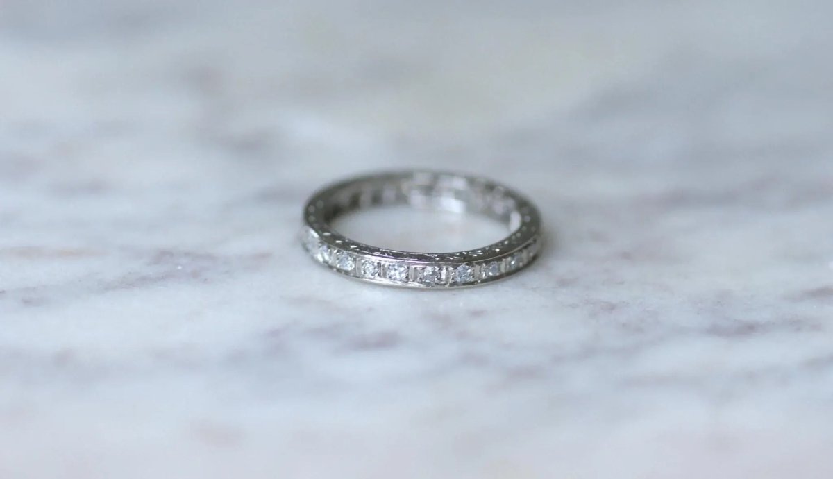 Alliance Art Déco Diamants sur Platine - Castafiore