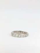 Alliance Belle Epoque en platine et diamants taille ancienne 5ct - Castafiore