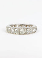 Alliance Belle Epoque en platine et diamants taille ancienne 5ct - Castafiore