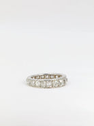 Alliance Belle Epoque en platine et diamants taille ancienne 5ct - Castafiore