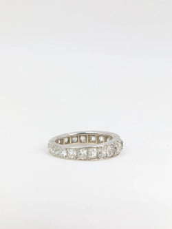 Alliance Belle Epoque platine diamants taille ancienne 5ct - Castafiore