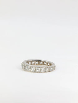 Alliance Belle Epoque platine diamants taille ancienne 5ct - Castafiore