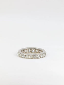 Alliance Belle Epoque platine diamants taille ancienne 5ct - Castafiore