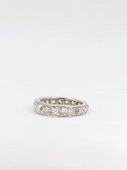 Alliance Belle Epoque platine diamants taille ancienne 5ct - Castafiore