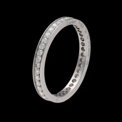 Alliance Cartier Platine "Ballerine" avec diamants brillants vers 2011. Taille 53 - Castafiore