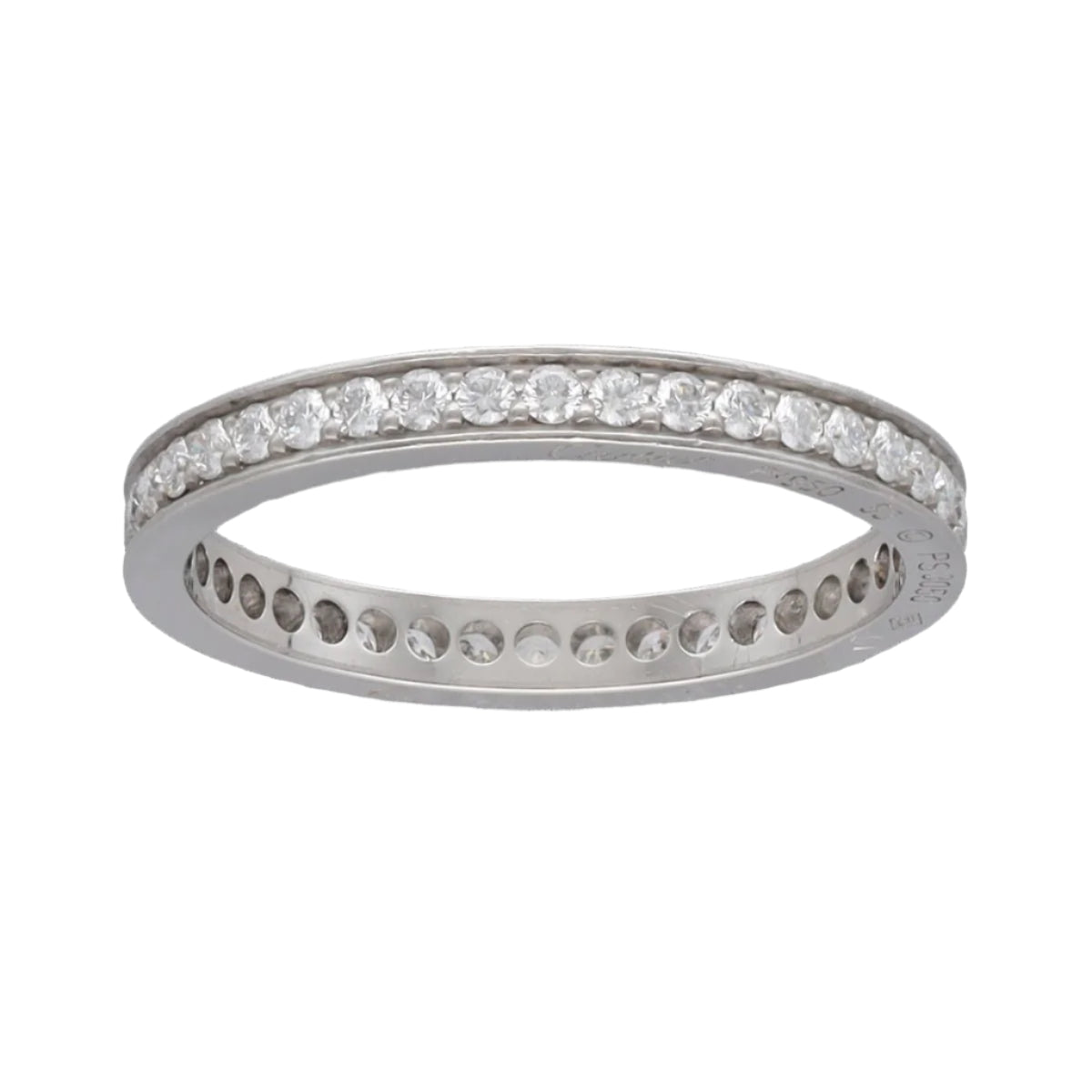 Alliance Cartier Platine "Ballerine" avec diamants brillants vers 2011. Taille 53 - Castafiore