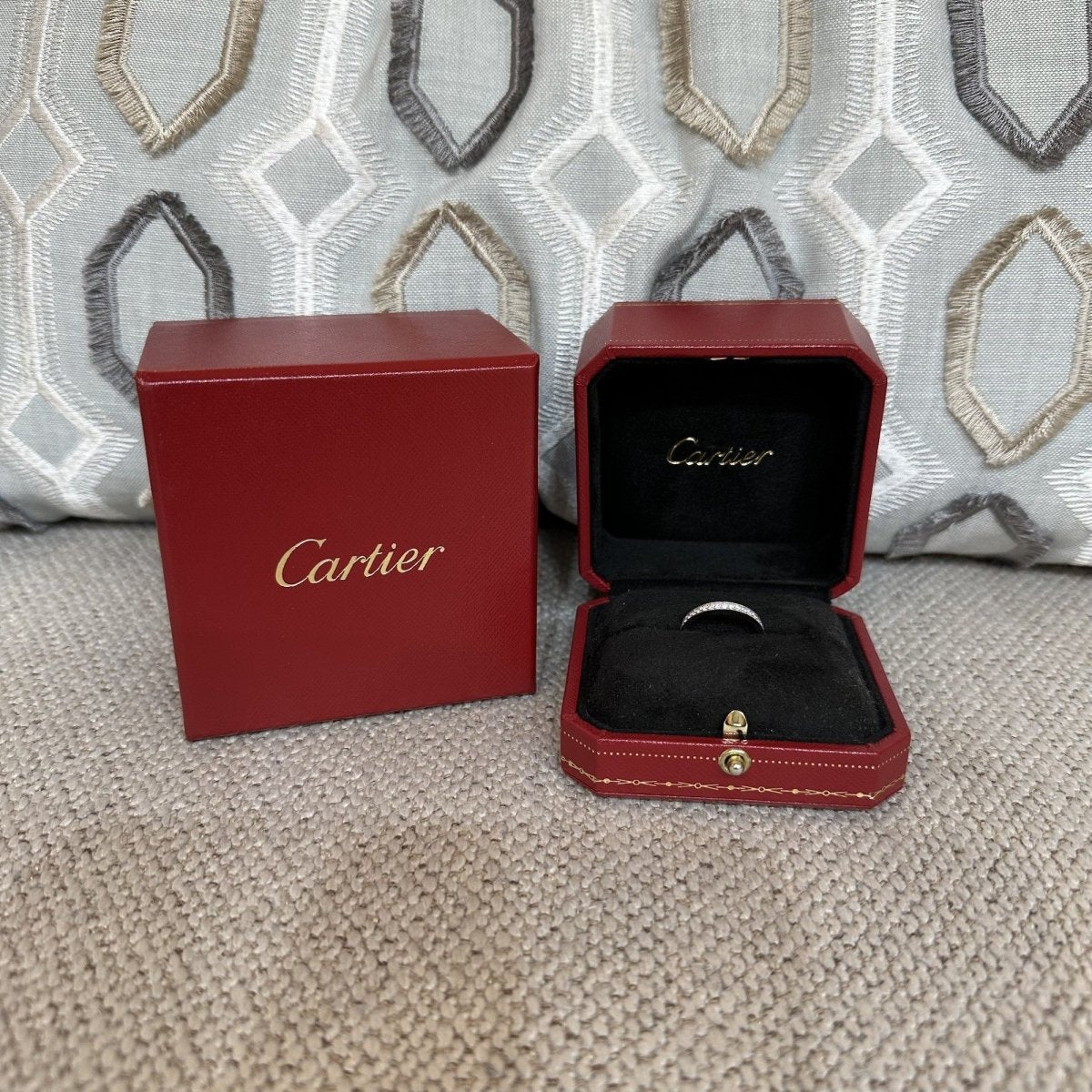 Alliance Cartier Platine "Ballerine" avec diamants brillants vers 2011. Taille 53 - Castafiore