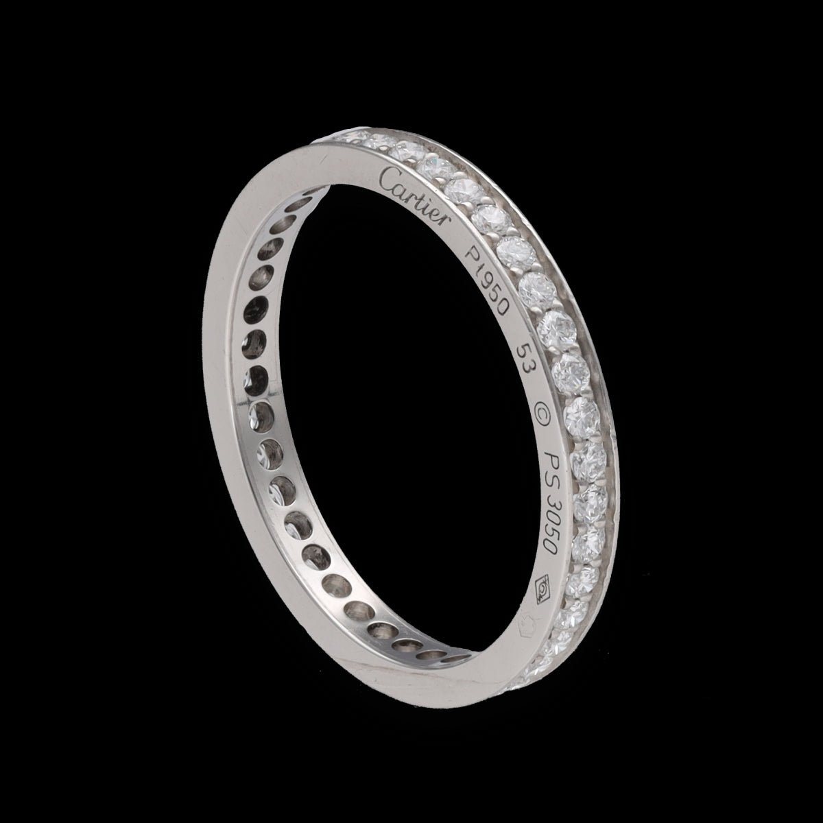 Alliance Cartier Platine "Ballerine" avec diamants brillants vers 2011. Taille 53 - Castafiore