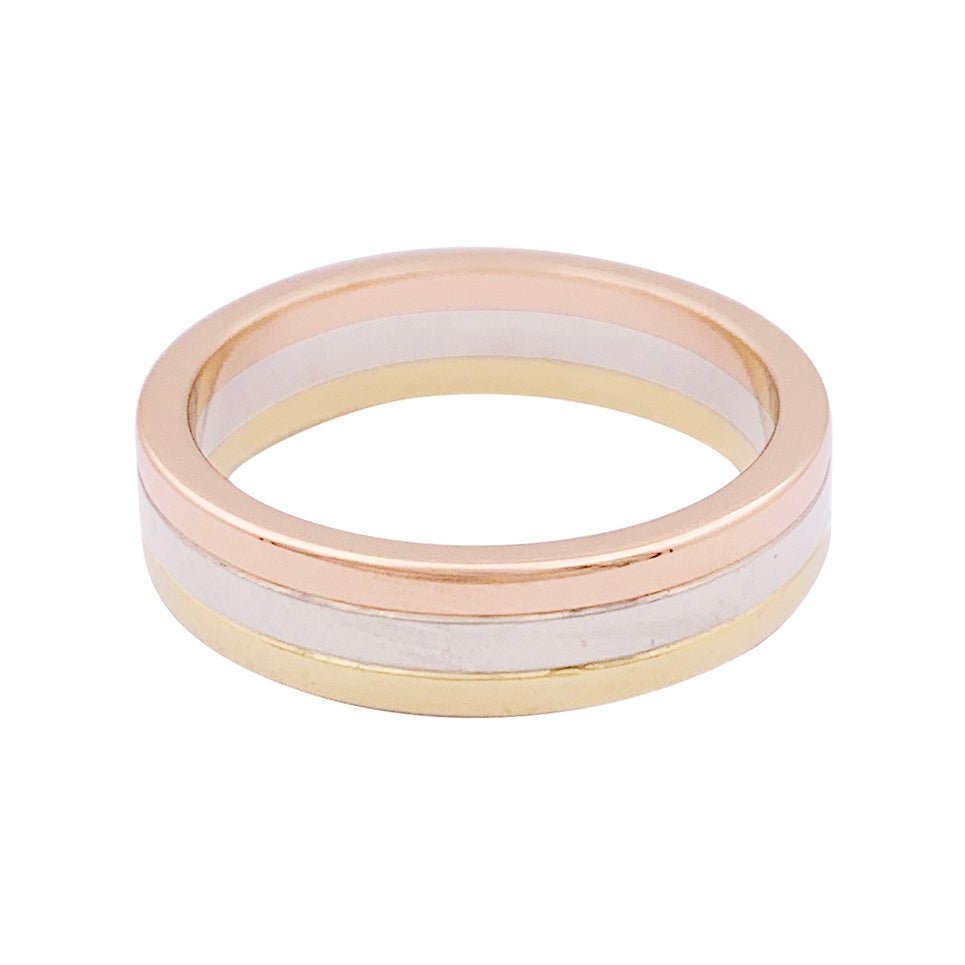 CARTIER “Vendôme Louis Cartier” wedding ring, three golds