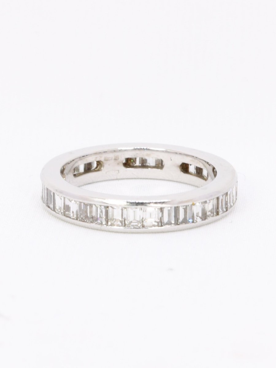 Alliance diamants baguette or blanc 3,50 carats - Castafiore