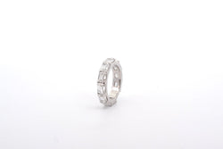 Alliance diamants taille émeraude en or 18k - Castafiore