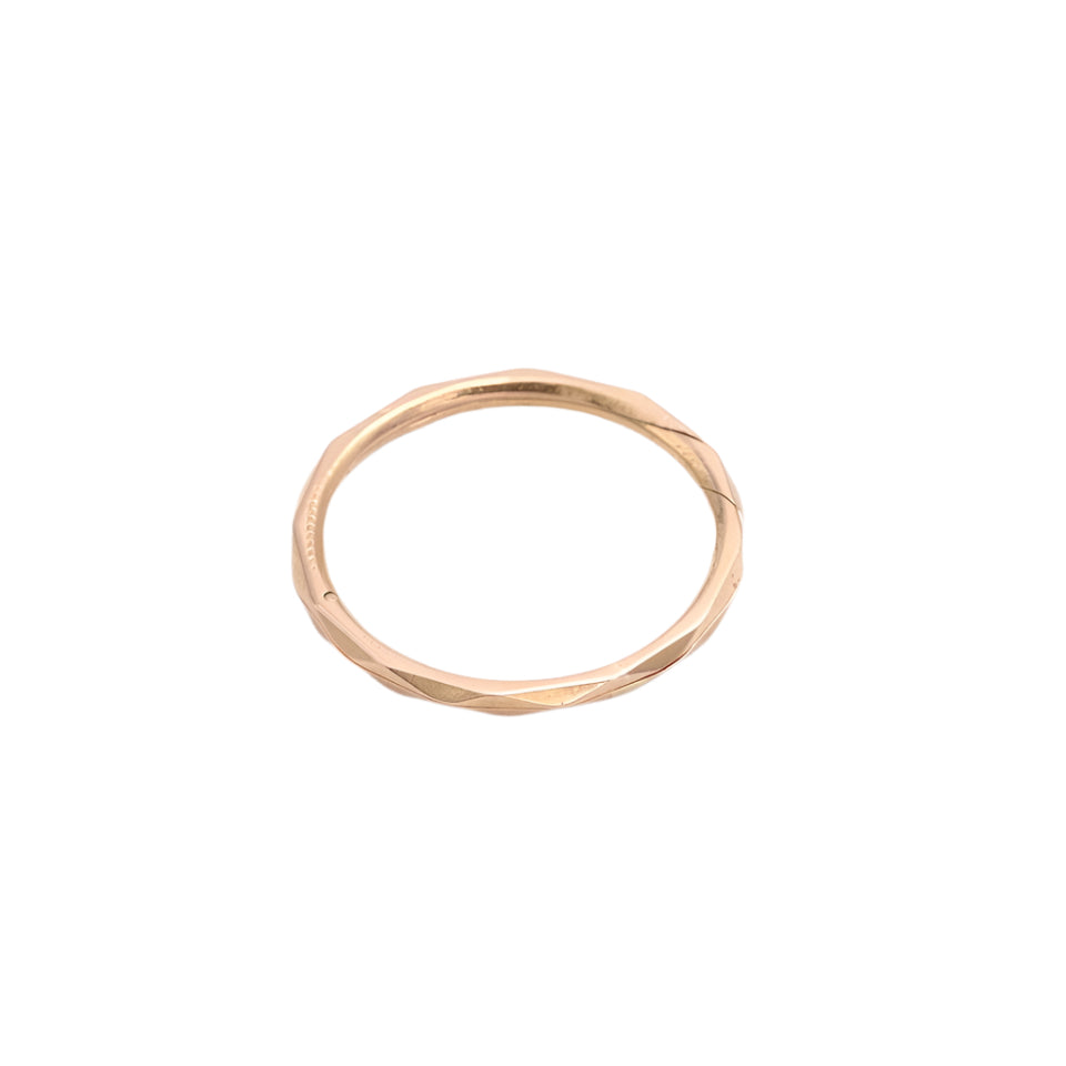 Alliance double jumelles biseautée en or - Castafiore