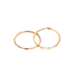 Alliance double jumelles biseautée en or - Castafiore