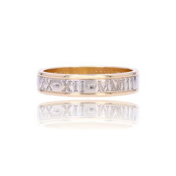 Alliance DUO Gravée en or jaune et or blanc - Castafiore