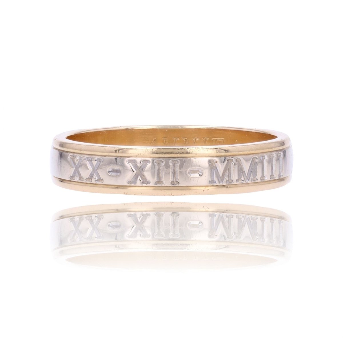 Alliance DUO Gravée en or jaune et or blanc - Castafiore