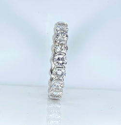 Alliance en or blanc 18 carats et platine, 18 diamants 2,70 carats - Castafiore