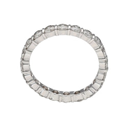 Alliance en or gris 18 Cts avec 2,00 Cts de diamants G - VS. Taille 53 - Castafiore