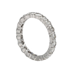 Alliance en or gris 18 Cts avec 2,00 Cts de diamants G - VS. Taille 53 - Castafiore