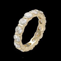 Alliance en or jaune 18 Cts avec 3,30 Cts de diamants G - VS. Taille 50 - Castafiore