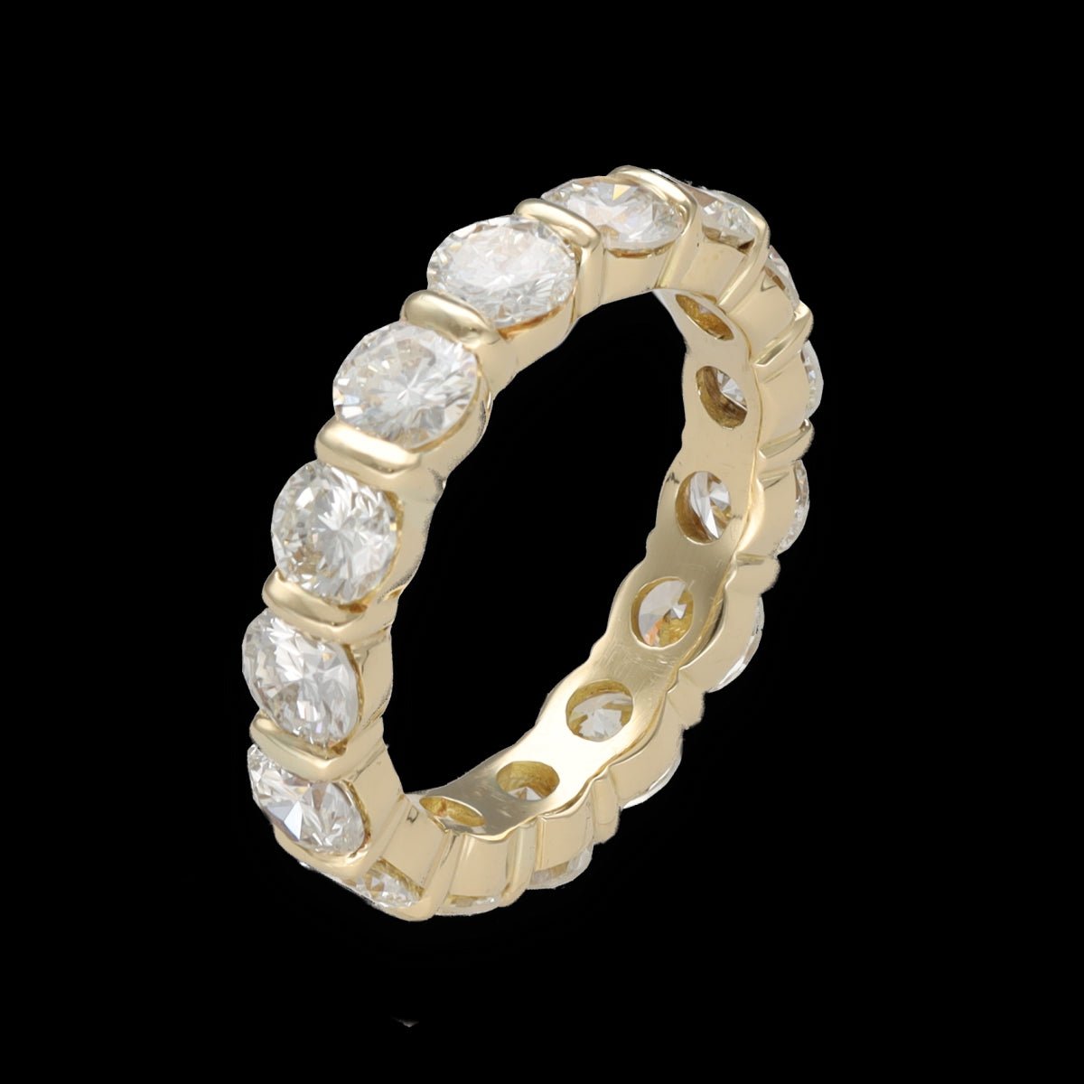 Alliance en or jaune 18 Cts avec 3,30 Cts de diamants G - VS. Taille 50 - Castafiore