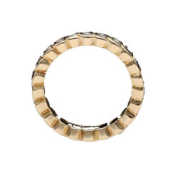 Alliance en or jaune 18k avec 1,20 Cts de Diamants brillants . Taille 54. - Castafiore