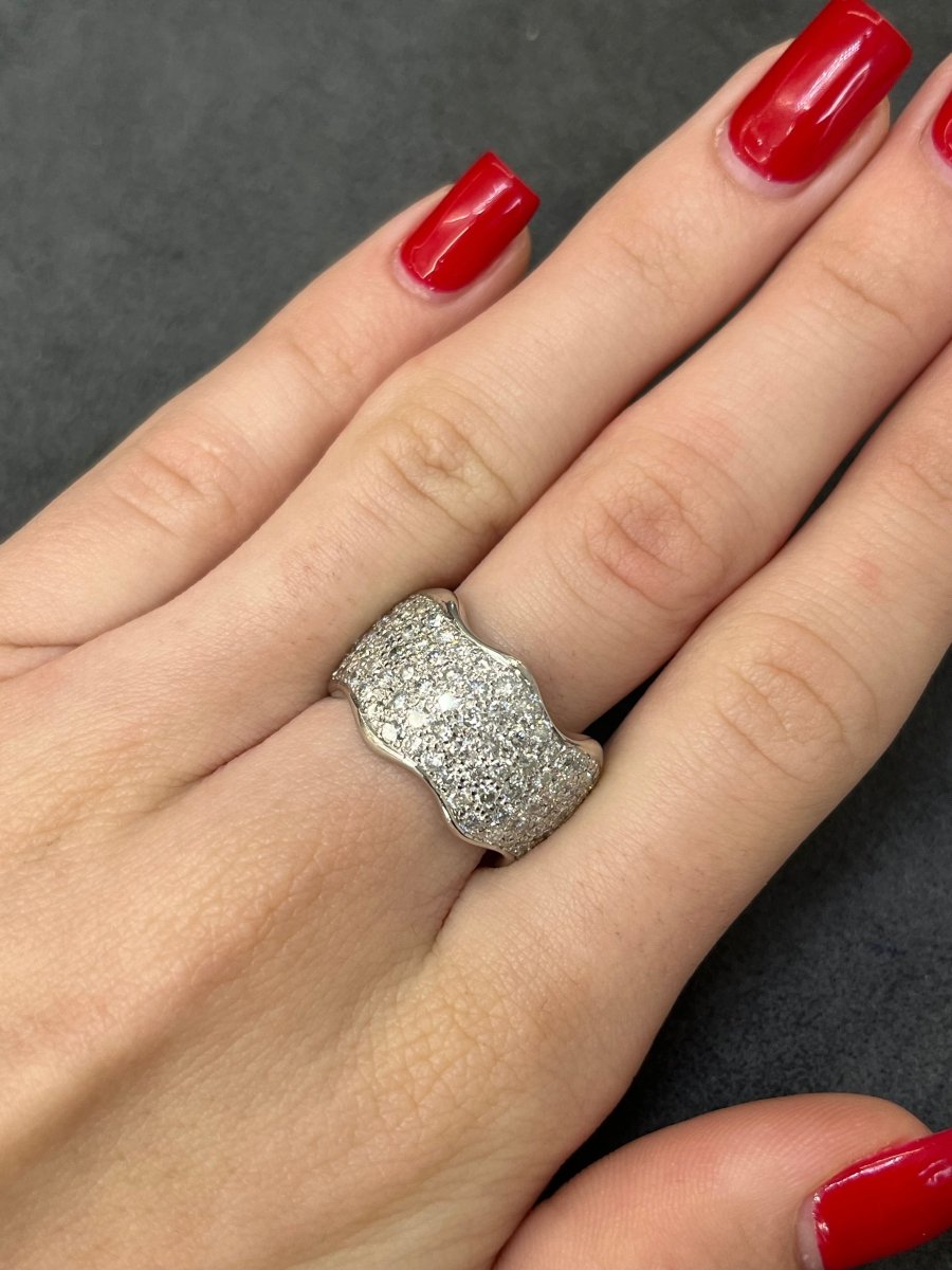 Alliance or blanc et diamant 1,50 ct - Castafiore