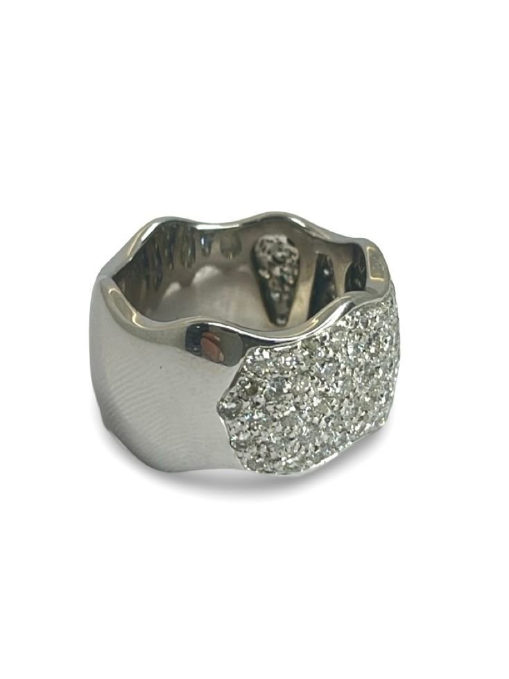 Alliance or blanc et diamant 1,50 ct - Castafiore