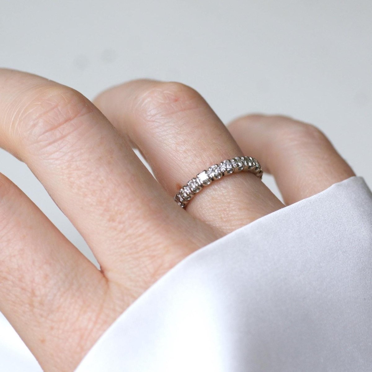 Alliance Tour Complet en or blanc et diamants - Castafiore